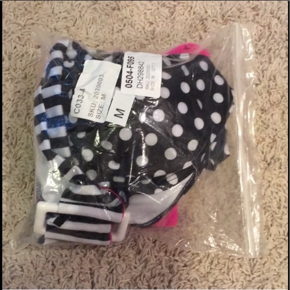 NWT Polka Dot & Stripes 2 Piece Swimsuit M - Picture 4 of 5